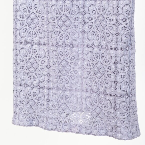 Burberry Prorsum SS/14 Pale Lavender Cotton Lace Bustier Strapless Dress - Picture 7 of 13